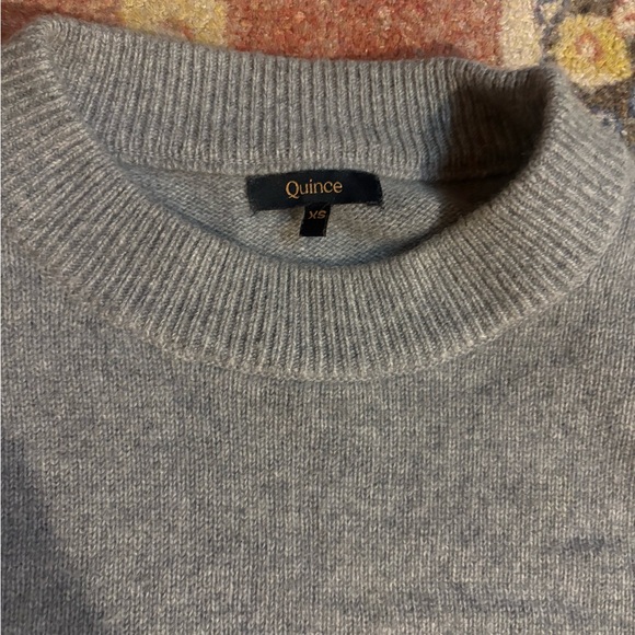Quince Light Gray Cashmere Crewneck Sweater - Picture 3 of 7